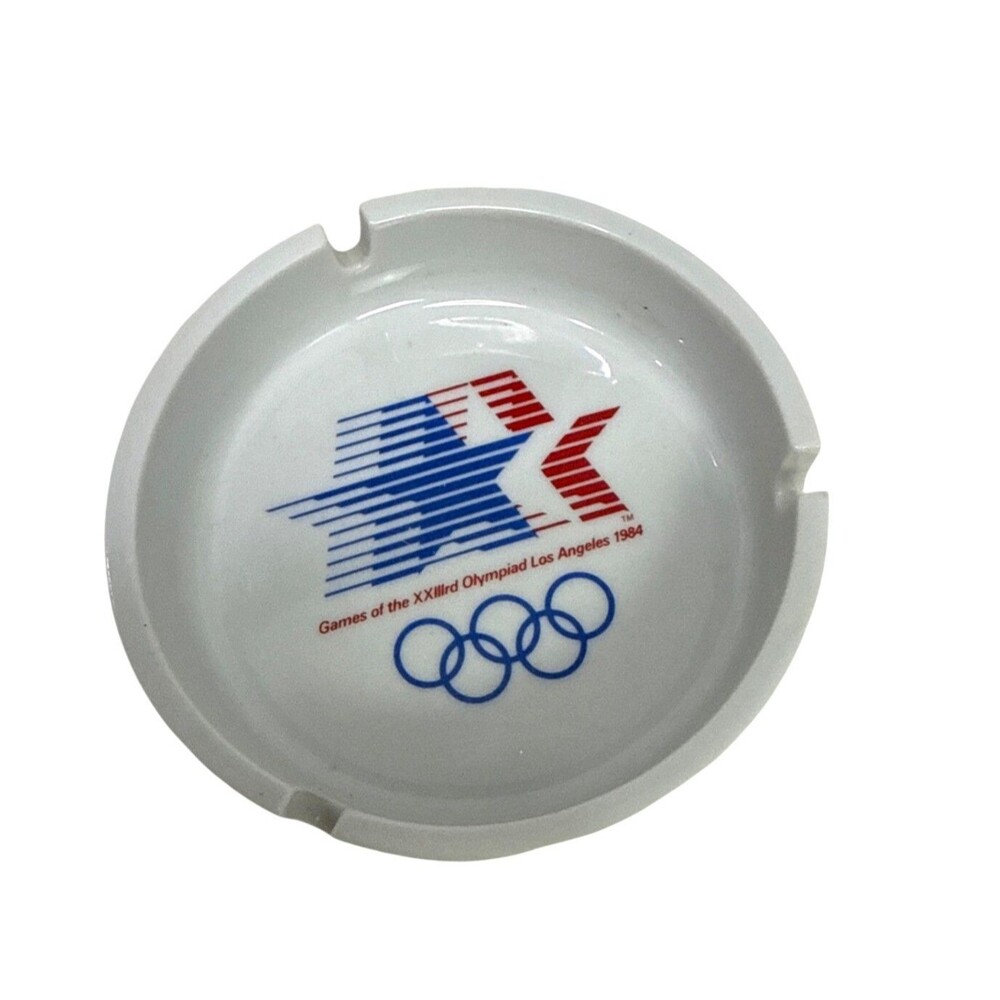 1984 Los Angeles Olympics Ashtray Papel Ceramic Official Licensed Memorabilia